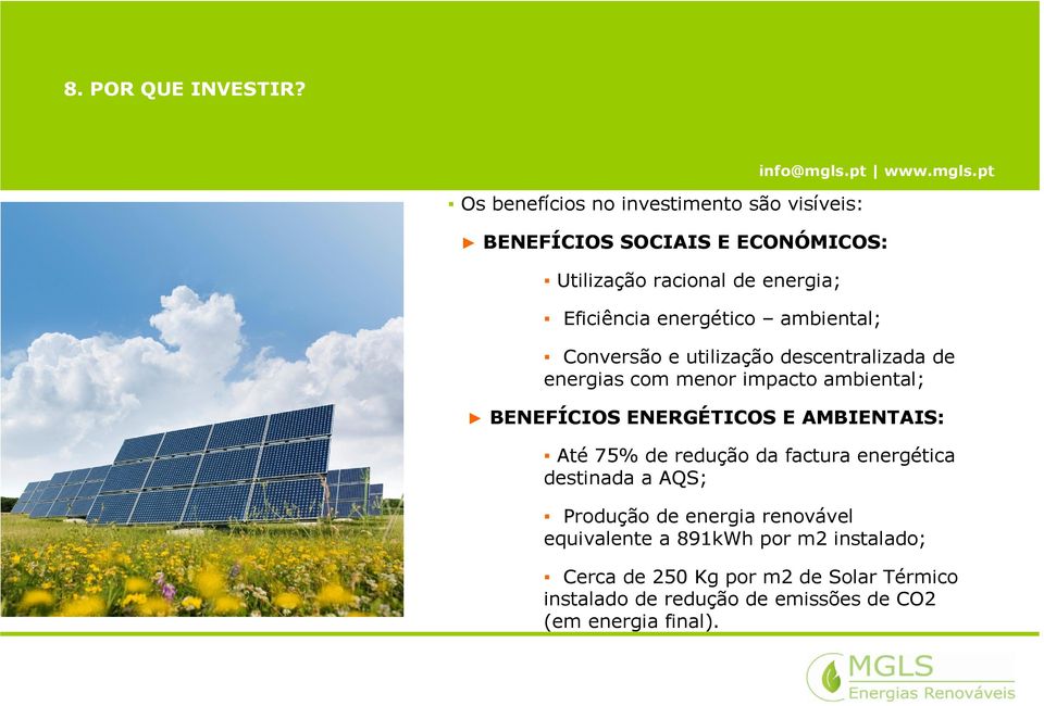 energético ambiental; Conversão e utilização descentralizada de energias com menor impacto ambiental; BENEFÍCIOS ENERGÉTICOS E