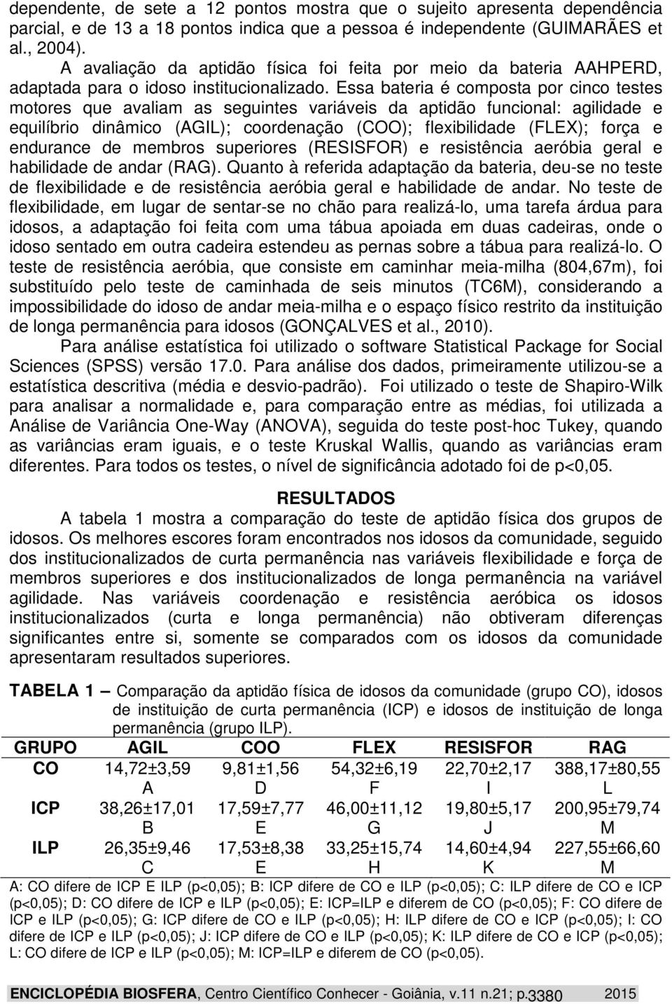 Essa bateria é composta por cinco testes motores que avaliam as seguintes variáveis da aptidão funcional: agilidade e equilíbrio dinâmico (AGIL); coordenação (COO); flexibilidade (FLEX); força e