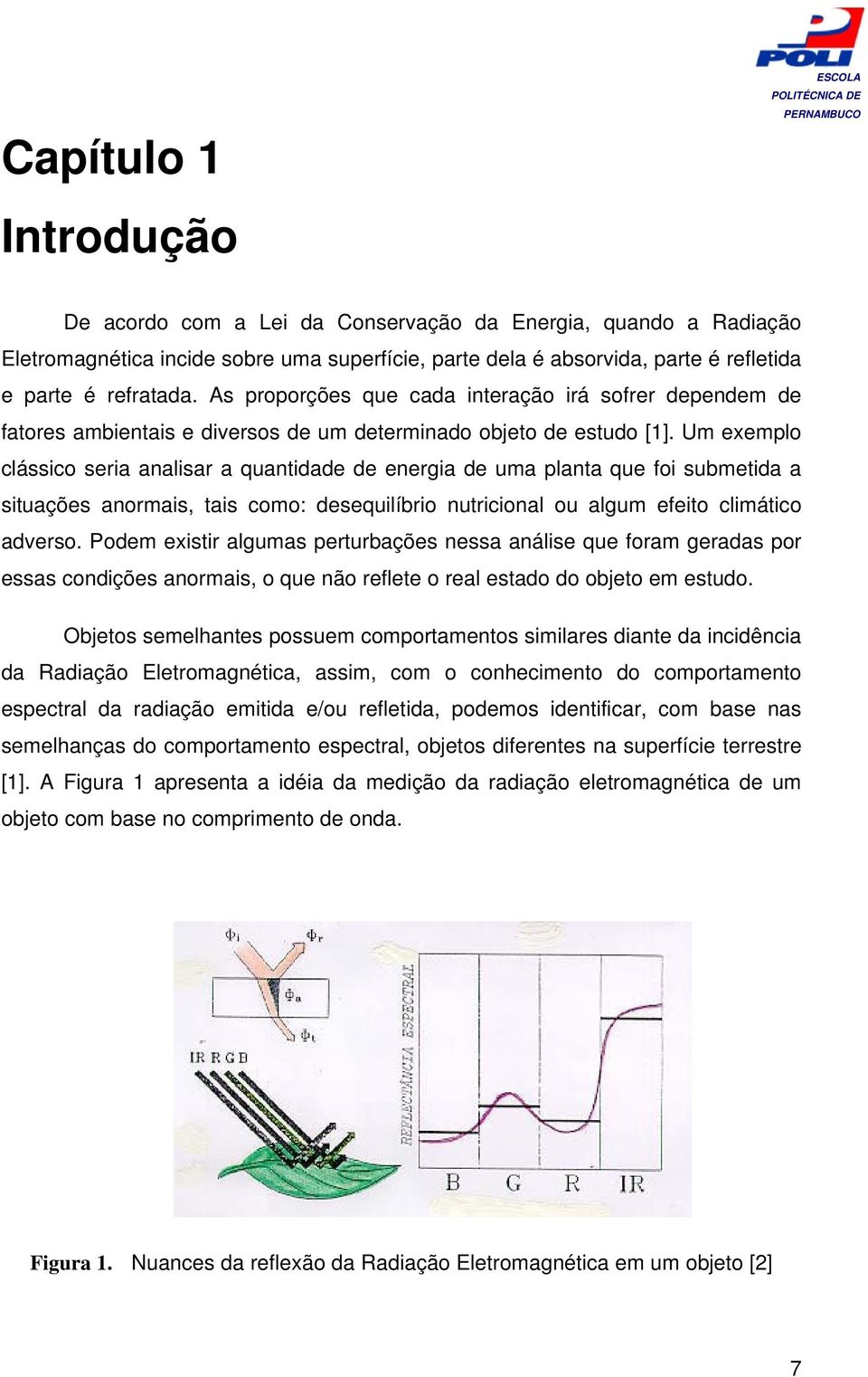 Um exemplo clássico seria analisar a quantidade de energia de uma planta que foi submetida a situações anormais, tais como: desequilíbrio nutricional ou algum efeito climático adverso.