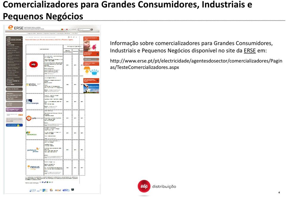 Pequenos Negócios disponível no site da ERSE em: http://www.erse.