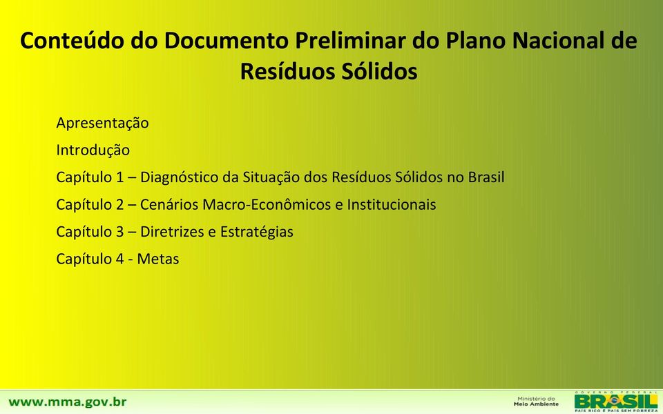 dos Resíduos Sólidos no Brasil Capítulo 2 Cenários Macro-Econômicos
