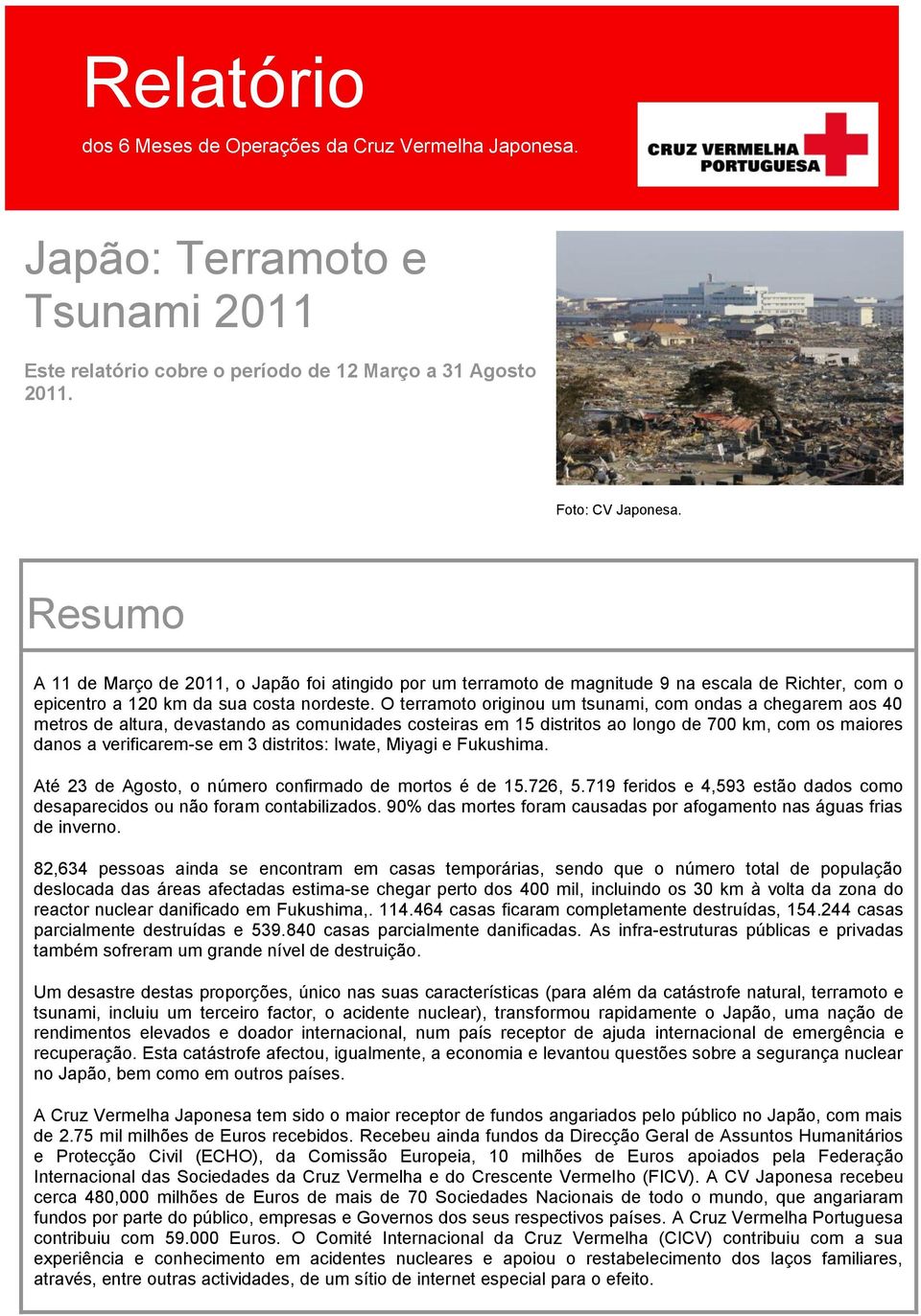 O terramoto originou um tsunami, com ondas a chegarem aos 40 metros de altura, devastando as comunidades costeiras em 15 distritos ao longo de 700 km, com os maiores danos a verificarem-se em 3