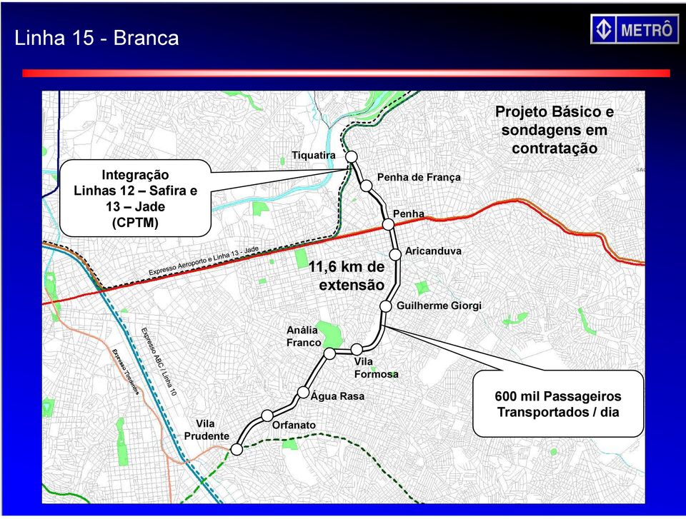 contratação 11,6 km de extensão Aricanduva Guilherme Giorgi Vila