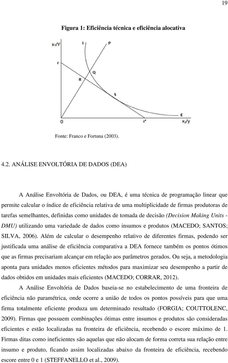 ANÁLISE ENVOLTÓRIA DE DADOS (DEA) A Análise Envoltória de Dados, ou DEA, é uma técnica de programação linear que permite calcular o índice de eficiência relativa de uma multiplicidade de firmas