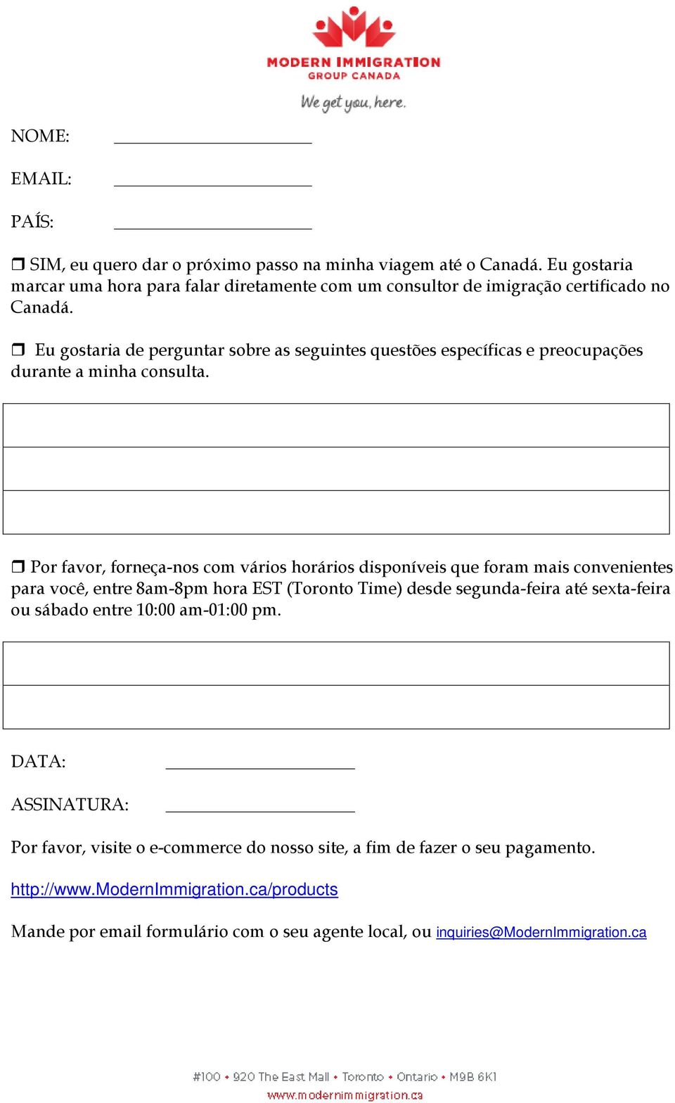 Eu gostaria de perguntar sobre as seguintes questões específicas e preocupações durante a minha consulta.