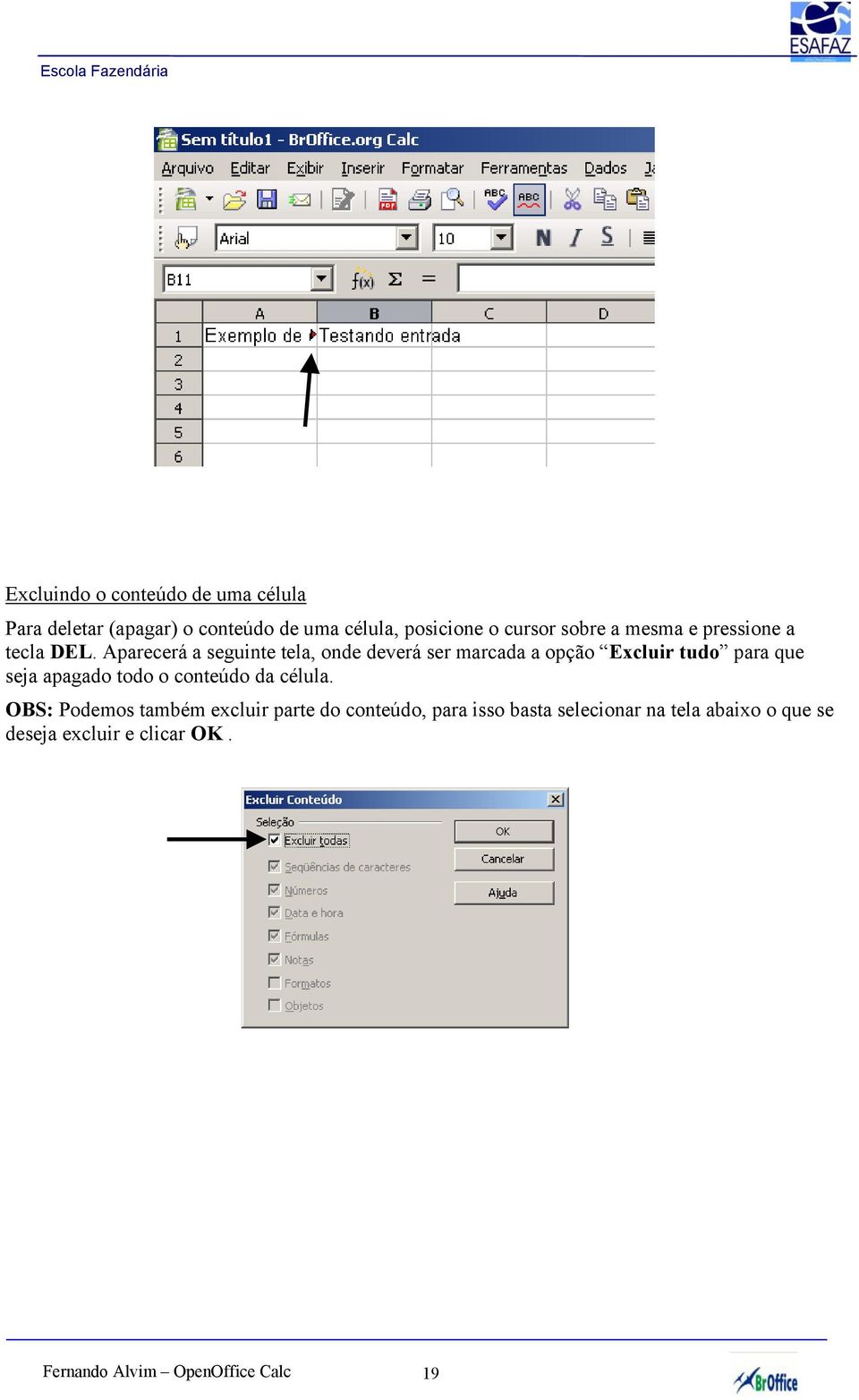 Aparecerá a seguinte tela, onde deverá ser marcada a opção Excluir tudo para que seja apagado todo o