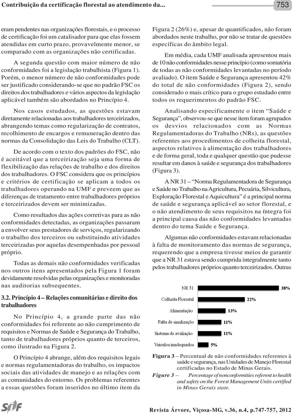 não certificadas. A segunda questão com maior número de não conformidades foi a legislação trabalhista (Figura 1).