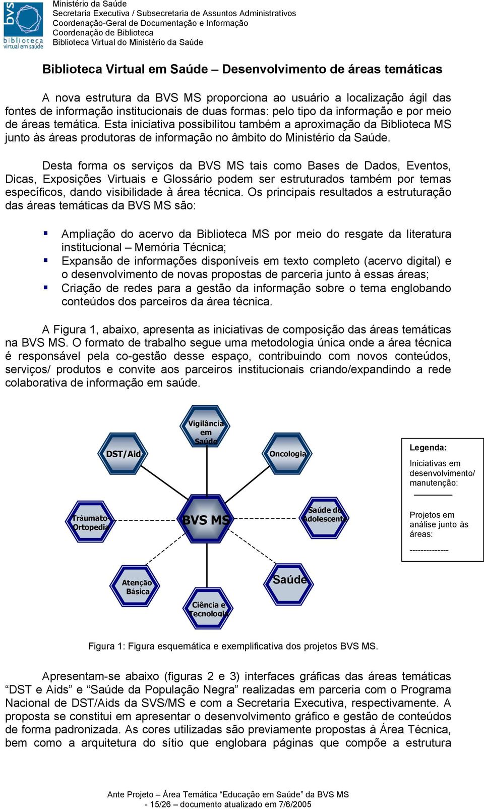 Esta iniciativa possibilitou também a aproximação da Biblioteca MS junto às áreas produtoras de informação no âmbito do Ministério da Saúde.