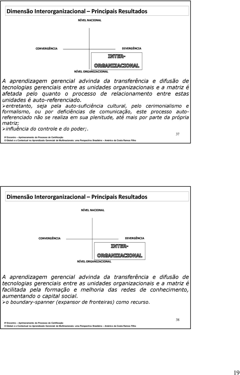 entretanto, seja pela auto-suficiência cultural, pelo cerimonialismo e formalismo, ou por deficiências de comunicação, este processo autoreferenciado não se realiza em sua plenitude, até mais por