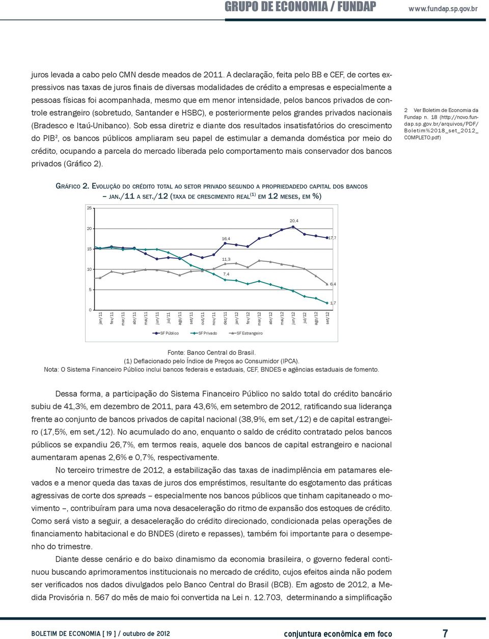 intensidade, pelos bancos privados de controle estrangeiro (sobretudo, Santander e HSBC), e posteriormente pelos grandes privados nacionais (Bradesco e Itaú-Unibanco).