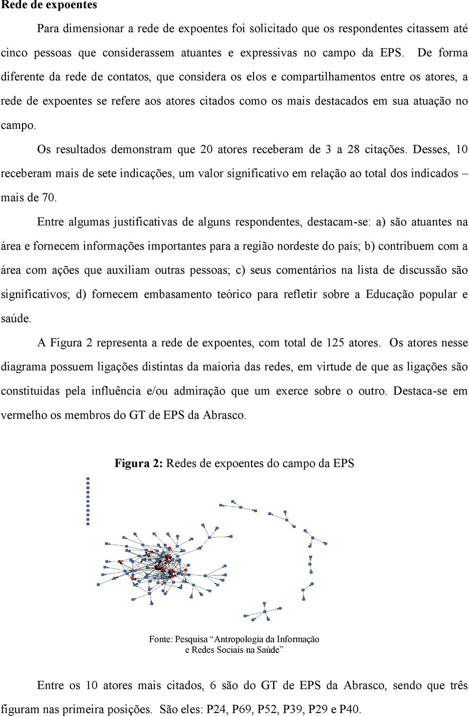 Os resultados demonstram que 20 atores receberam de 3 a 28 citações. Desses, 10 receberam mais de sete indicações, um valor significativo em relação ao total dos indicados mais de 70.