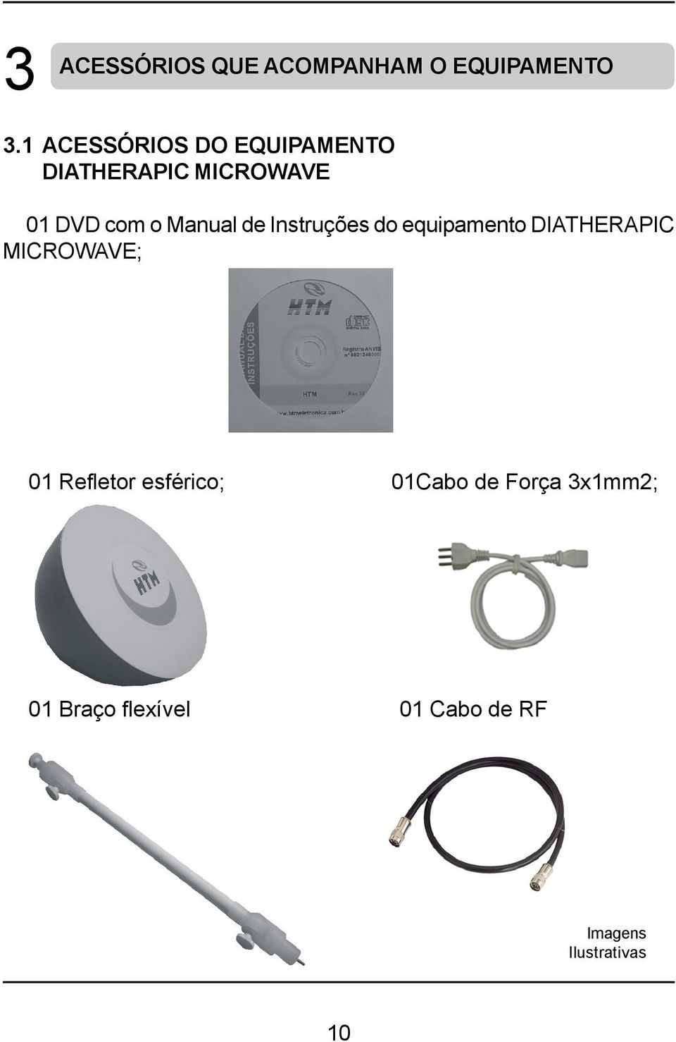 Manual de Instruções do equipamento DIATHERAPIC MICROWAVE; 01