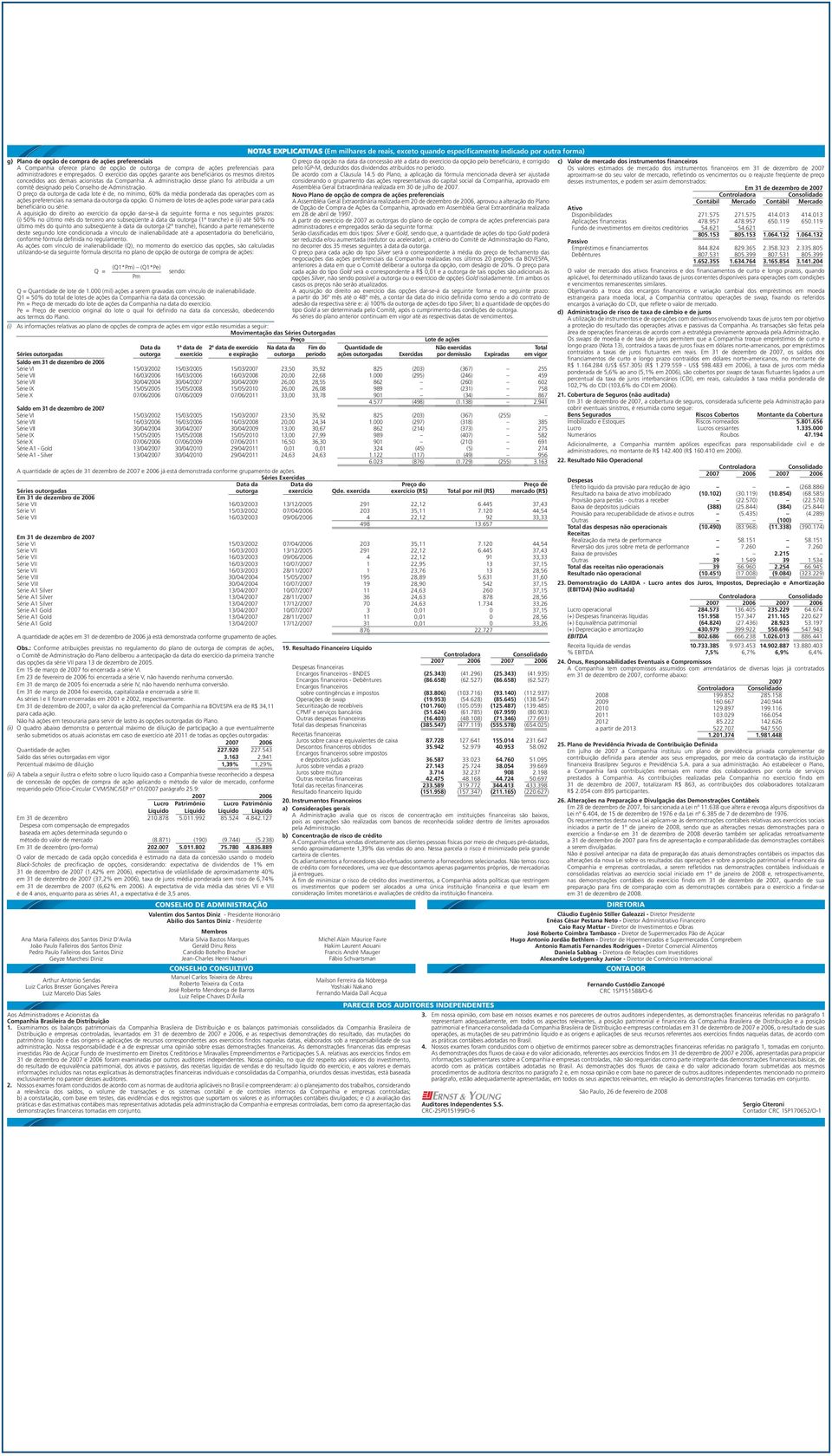 A administração desse plano foi atribuída a um comitê designado pelo Conselho de Administração.