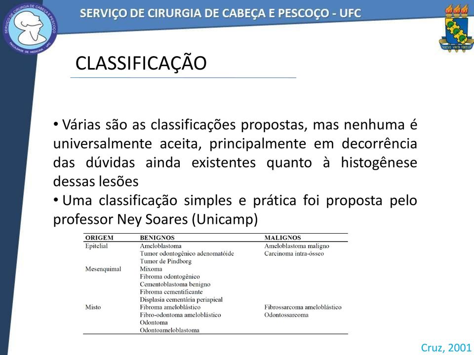 dúvidas ainda existentes quanto à histogênese dessas lesões Uma