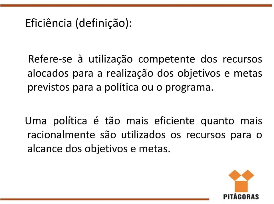 política ou o programa.