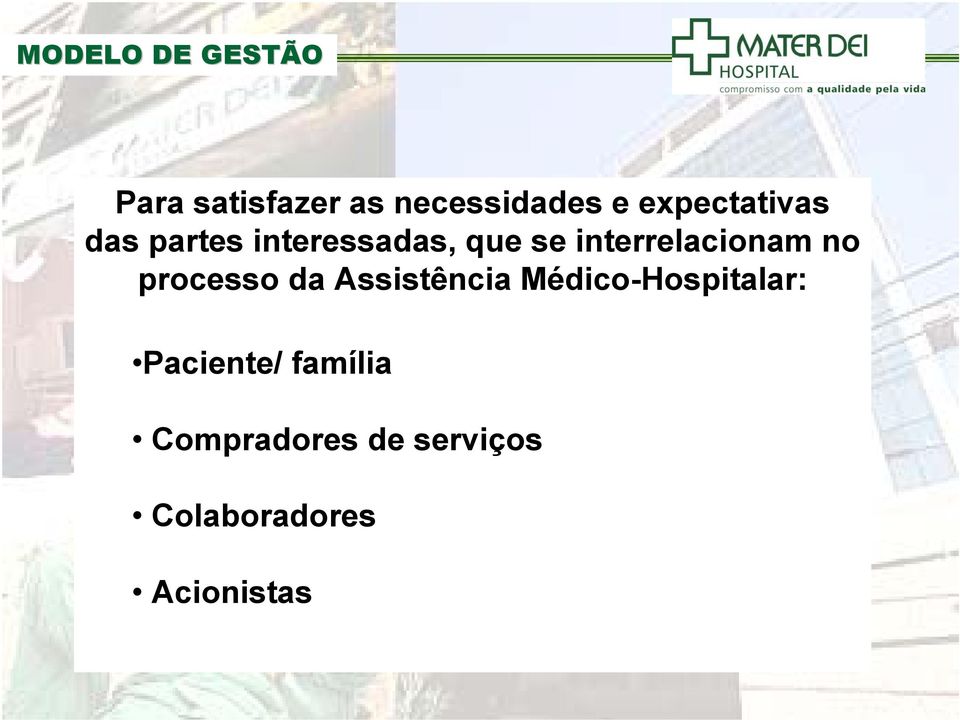 processo da Assistência Médico-Hospitalar: