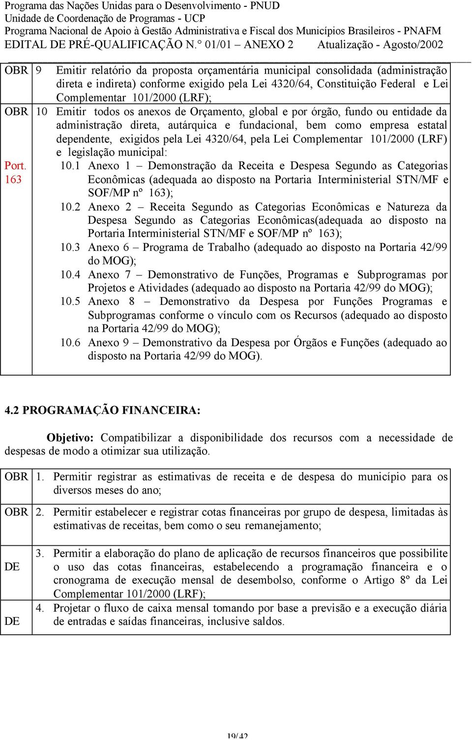 Emitir todos os anexos de Orçamento, global e por órgão, fundo ou entidade da administração direta, autárquica e fundacional, bem como empresa estatal dependente, exigidos pela Lei 4320/64, pela Lei