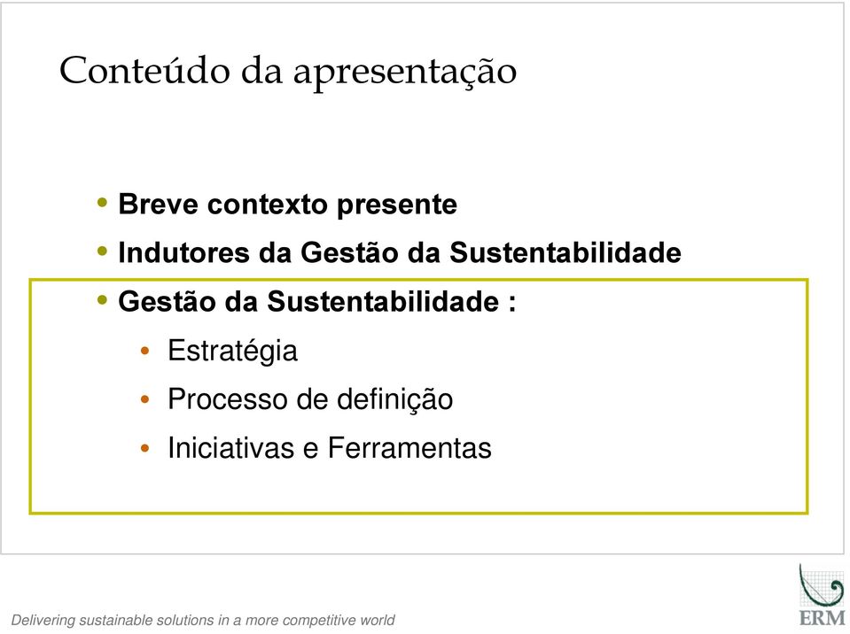 Sustentabilidade Gestão da Sustentabilidade