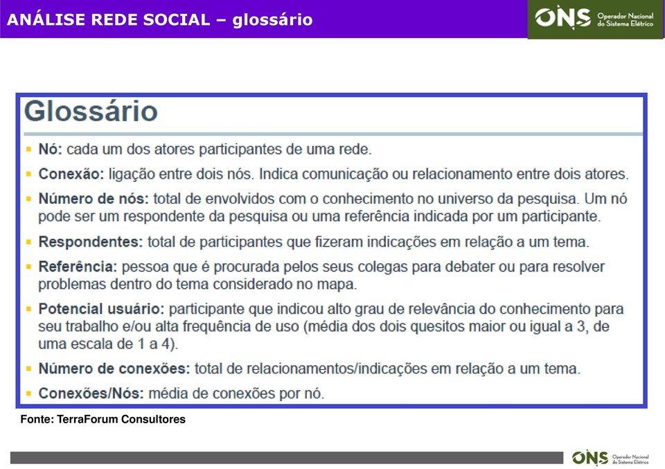 glossário