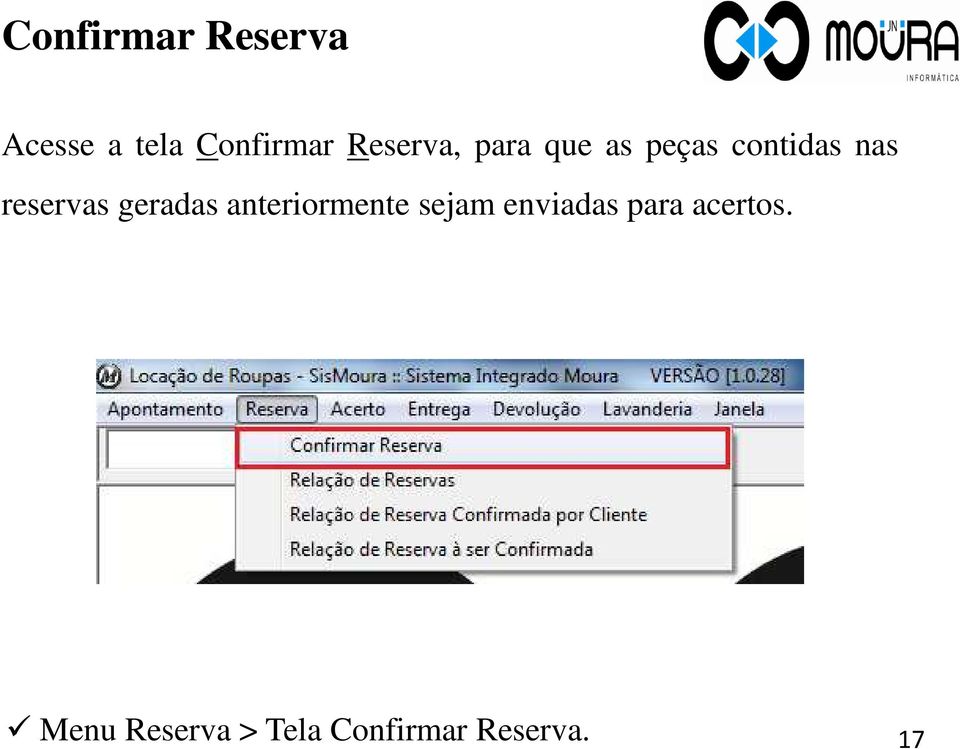 reservas geradas anteriormente sejam enviadas