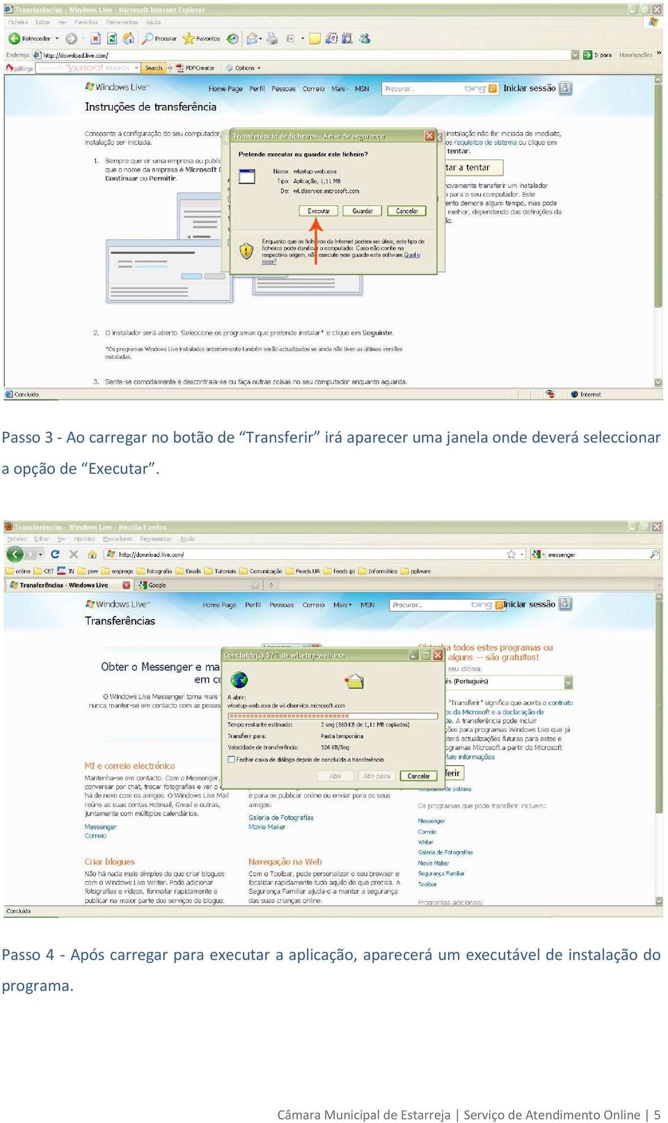 Passo 4 - Após carregar para executar a aplicação, aparecerá um