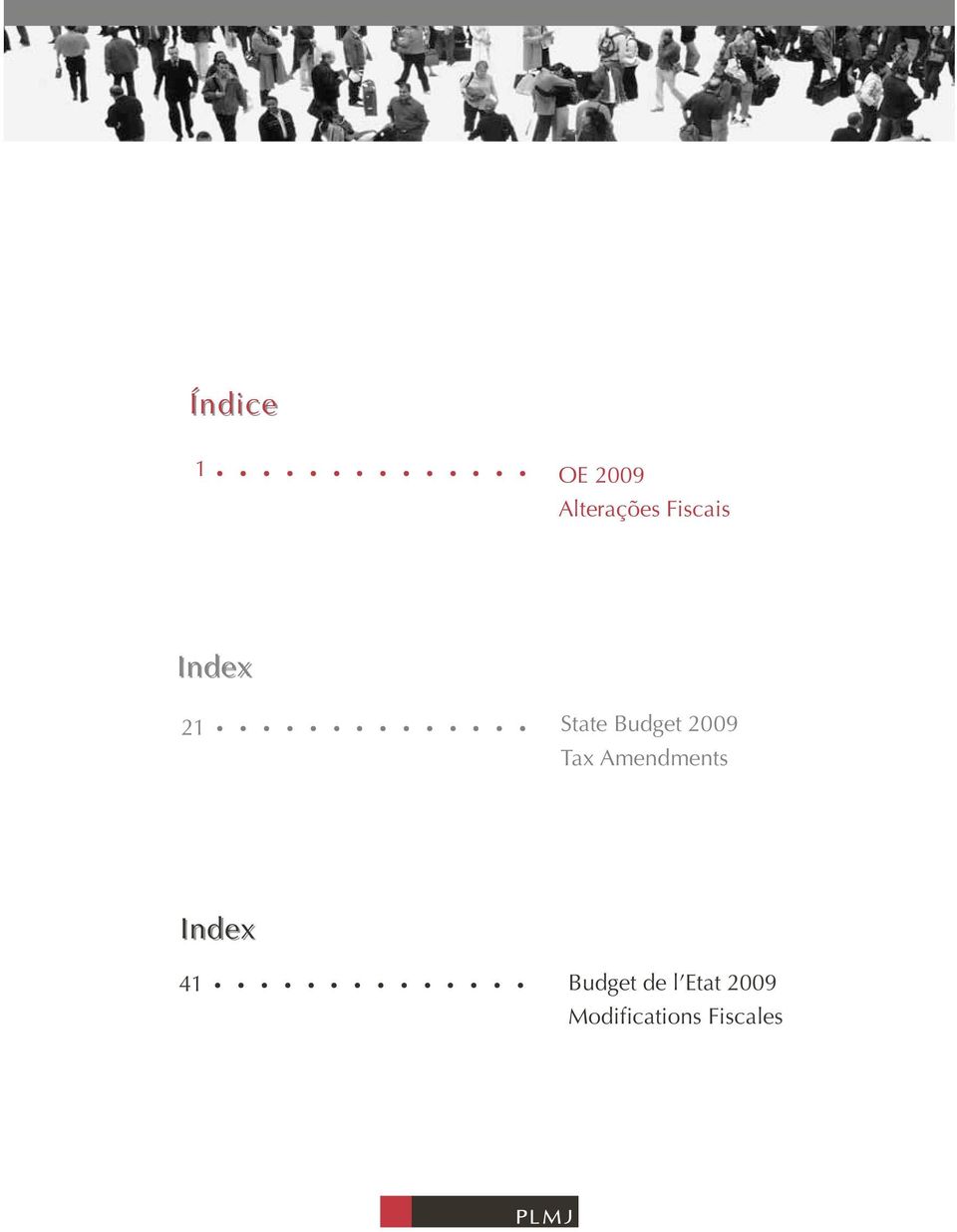 ............. State Budget 2009 Tax Amendments Index 41.