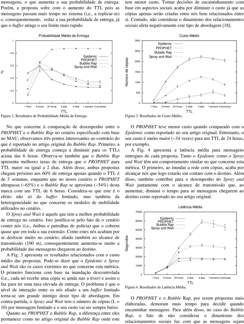 Tomar decisões de encaminhamento com base em aspectos sociais acaba por diminuir o custo já que as cópias apenas serão criadas entre nós bem relacionados entre si.