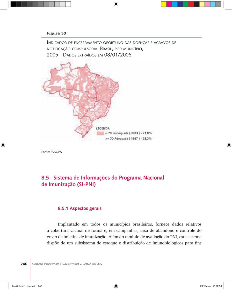 cobertura vacinal de rotina e, em campanhas, taxa de abandono e controle do envio de boletins de imunização.