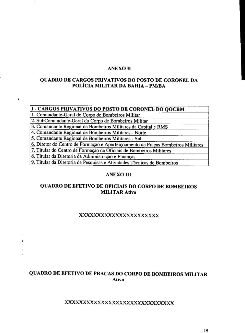 Diretor do Centro de Forma -o e A erfei oamento de Pra s Bombeiros Militares 7. Titular do Centro de Forma -o de Oficiais de Bombeiros Militares 8. Titular da Diretoria de Administra ão e Finan as 9.