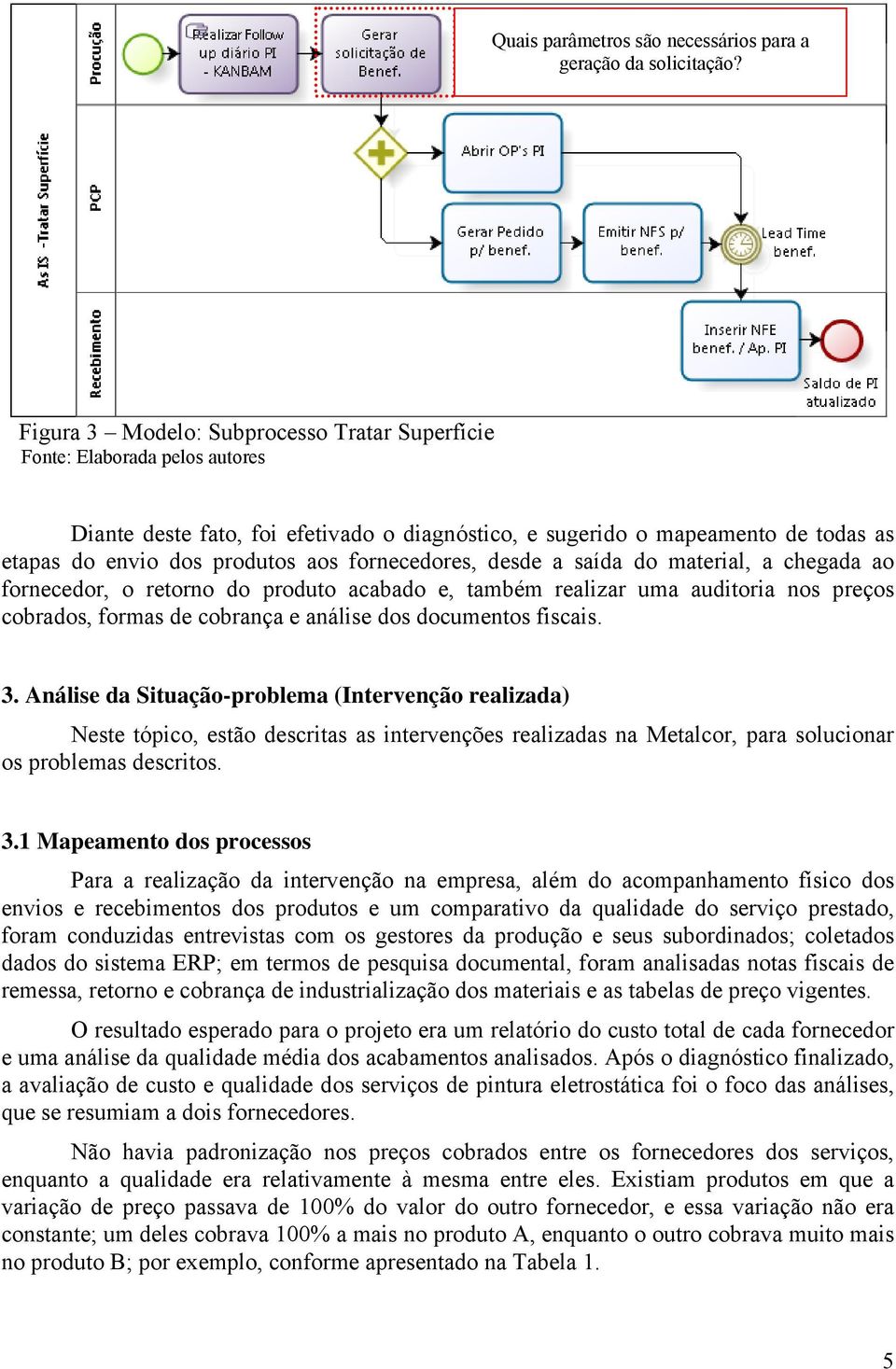 fornecedores, desde a saída do material, a chegada ao fornecedor, o retorno do produto acabado e, também realizar uma auditoria nos preços cobrados, formas de cobrança e análise dos documentos