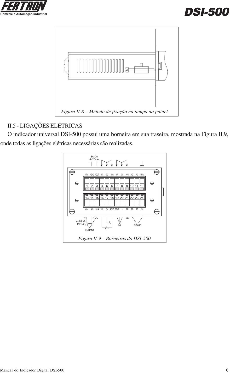 9, onde todas as ligações elétricas necessárias são realizadas.