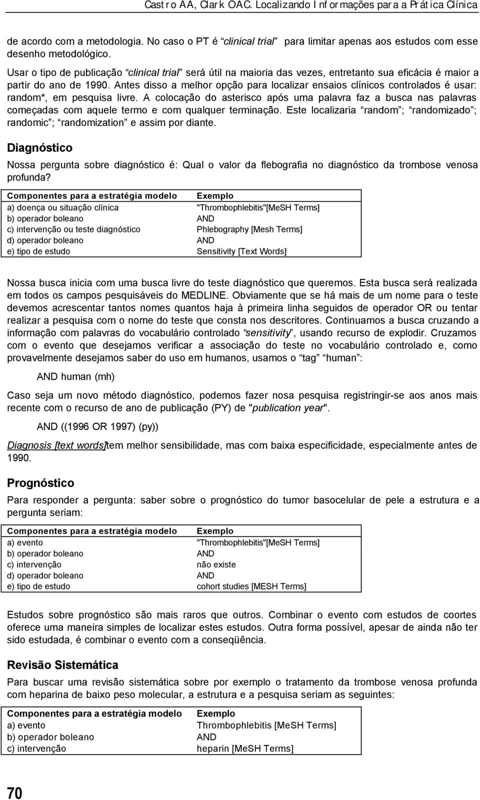 Antes disso a melhor opção para localizar ensaios clínicos controlados é usar: random*, em pesquisa livre.