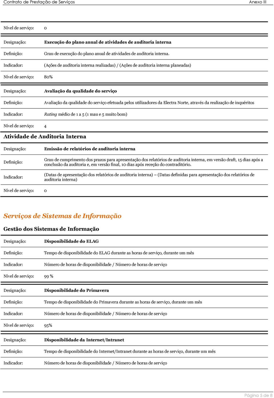 dos prazos para apresentação dos relatórios de auditoria interna, em versão draft, 15 dias após a conclusão da auditoria e, em versão final, 10 dias após receção do contraditório.