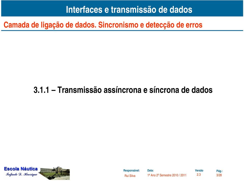 transmissão de dados  síncrona de