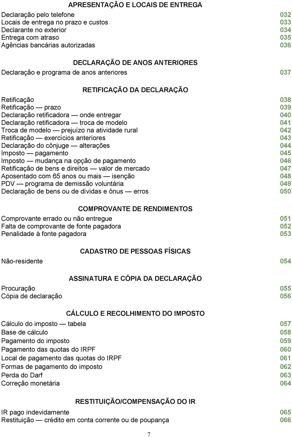 Troca de modelo prejuízo na atividade rural Retificação exercícios anteriores Declaração do cônjuge alterações Imposto pagamento Imposto mudança na opção de pagamento Retificação de bens e direitos