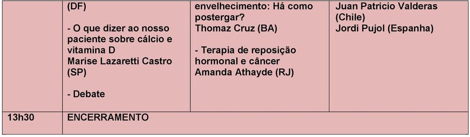 Thomaz Cruz (BA) - Terapia de reposição hormonal e câncer Amanda