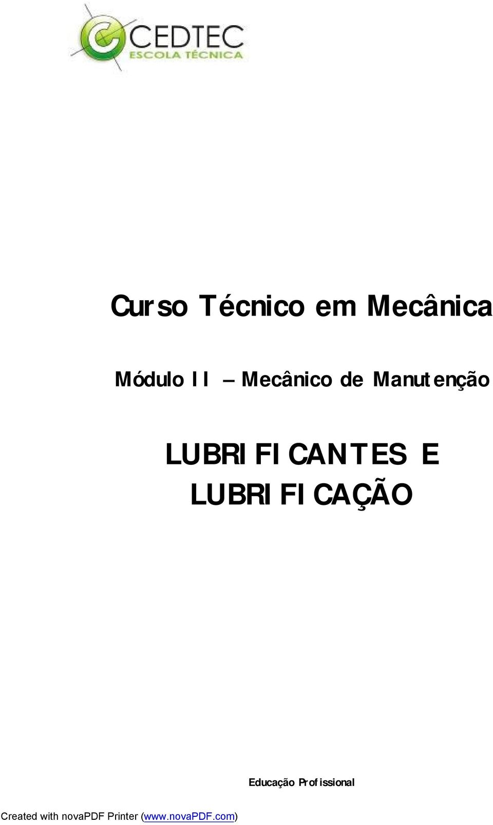 Manutenção LUBRIFICANTES E