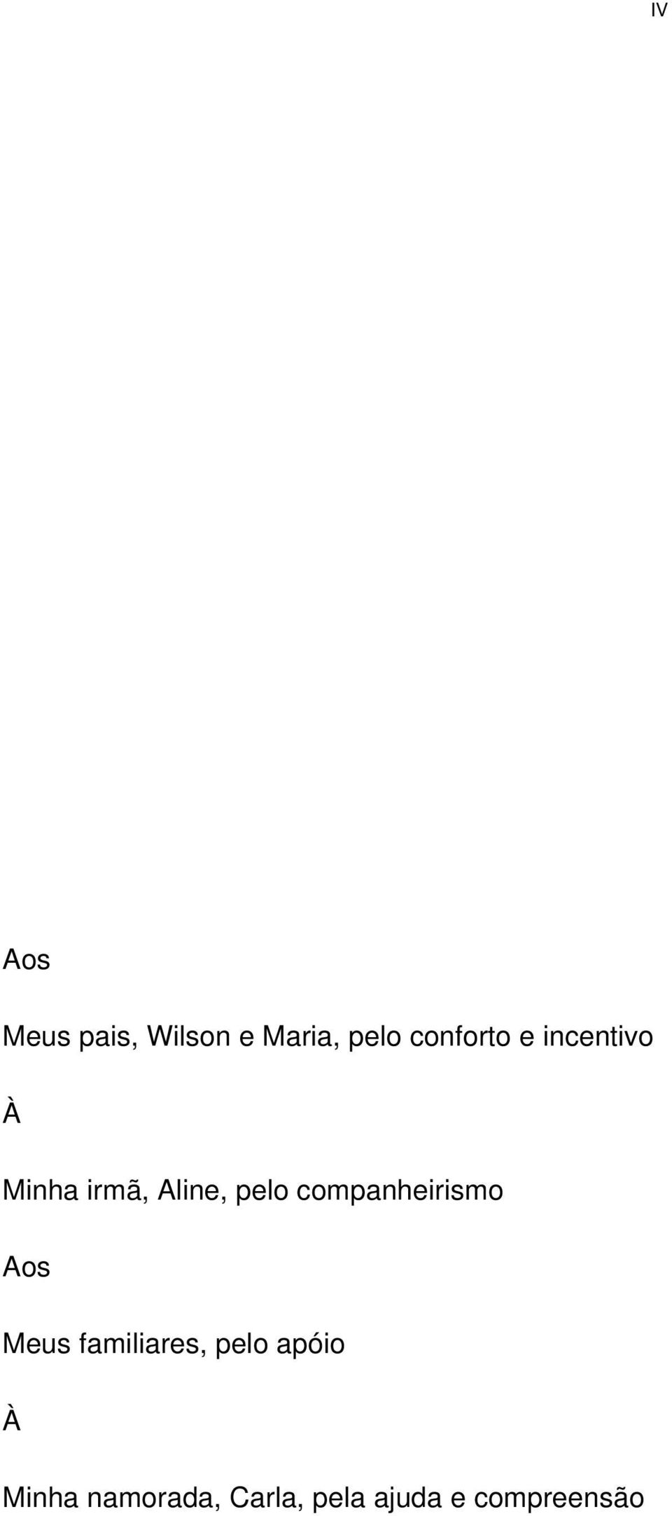 pelo companheirismo Aos Meus familiares, pelo