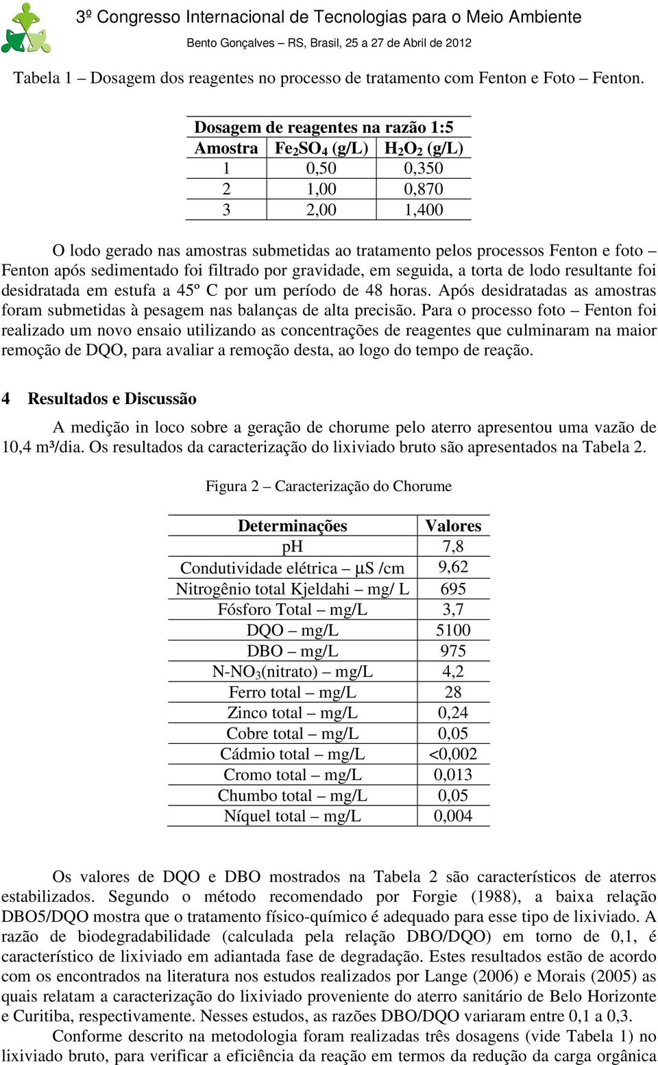 após sedimentado foi filtrado por gravidade, em seguida, a torta de lodo resultante foi desidratada em estufa a 45º C por um período de 48 horas.