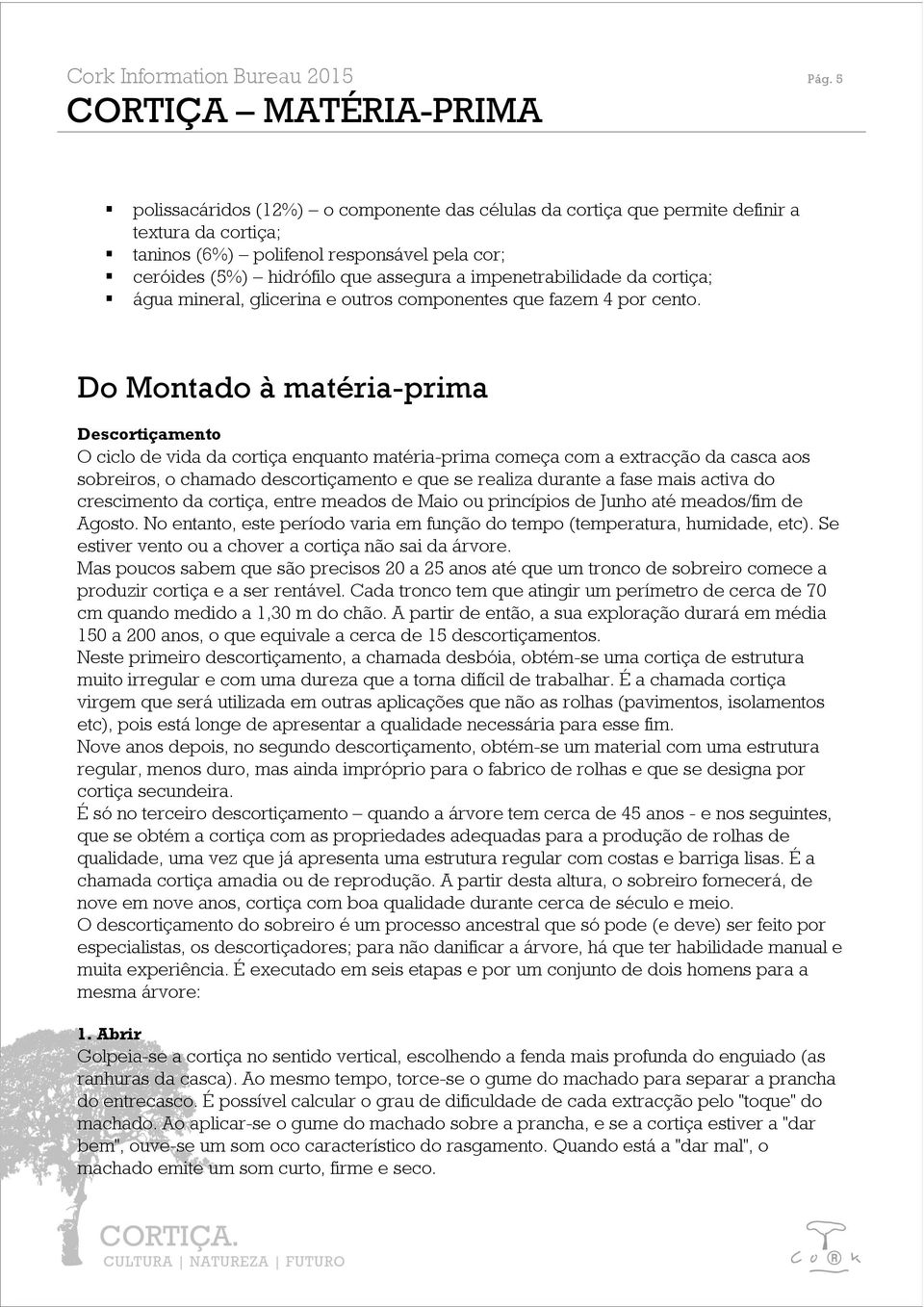 impenetrabilidade da cortiça; água mineral, glicerina e outros componentes que fazem 4 por cento.