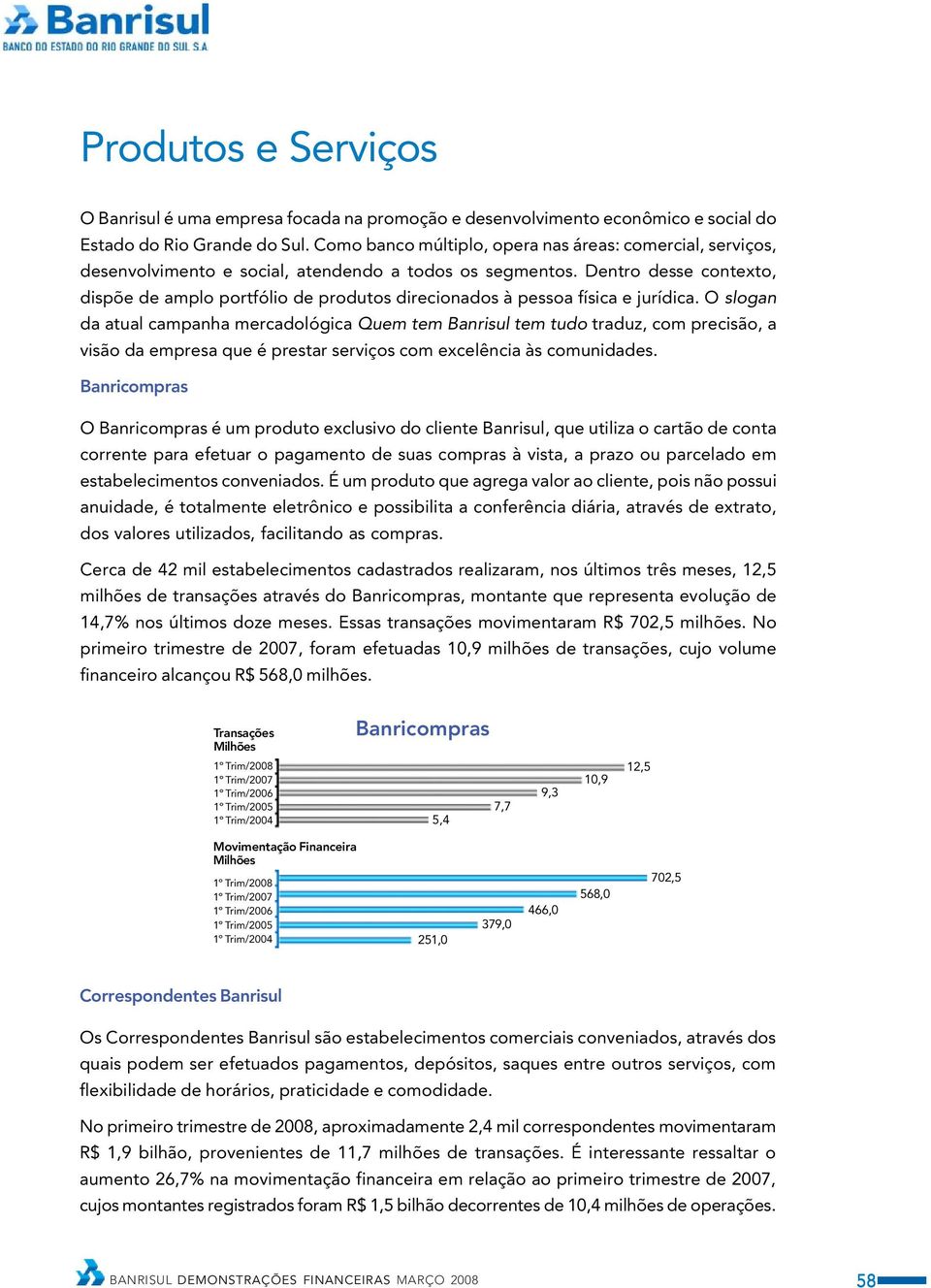 Dentro desse contexto, dispõe de amplo portfólio de produtos direcionados à pessoa física e jurídica.