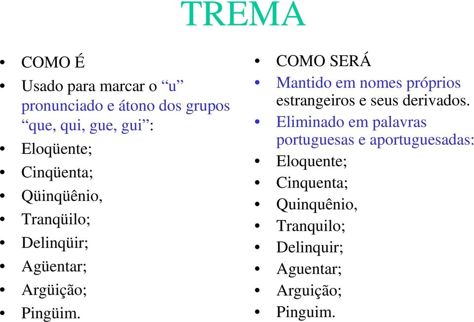 COMO SERÁ Mantido em nomes próprios estrangeiros e seus derivados.