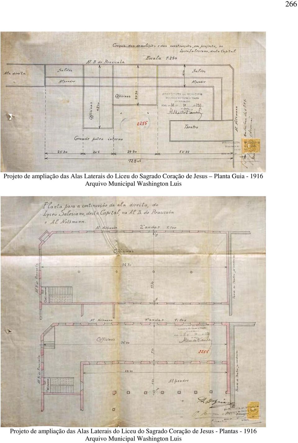 1916 Projeto de ampliação das Alas Laterais do