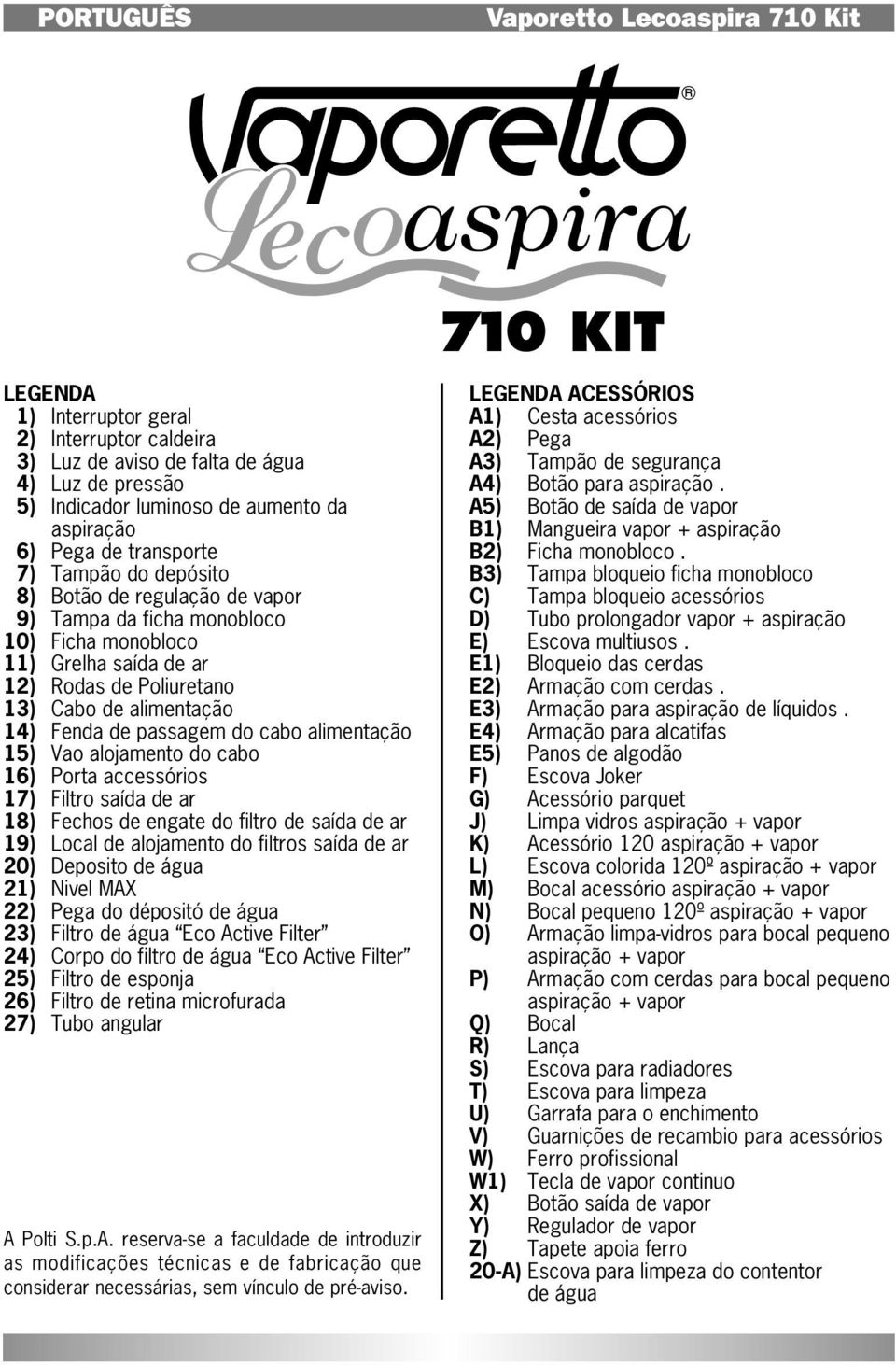 alimentação 14) Fenda de passagem do cabo alimentação 15) Vao alojamento do cabo 16) Porta accessórios 17) Filtro saída de ar 18) Fechos de engate do filtro de saída de ar 19) Local de alojamento do