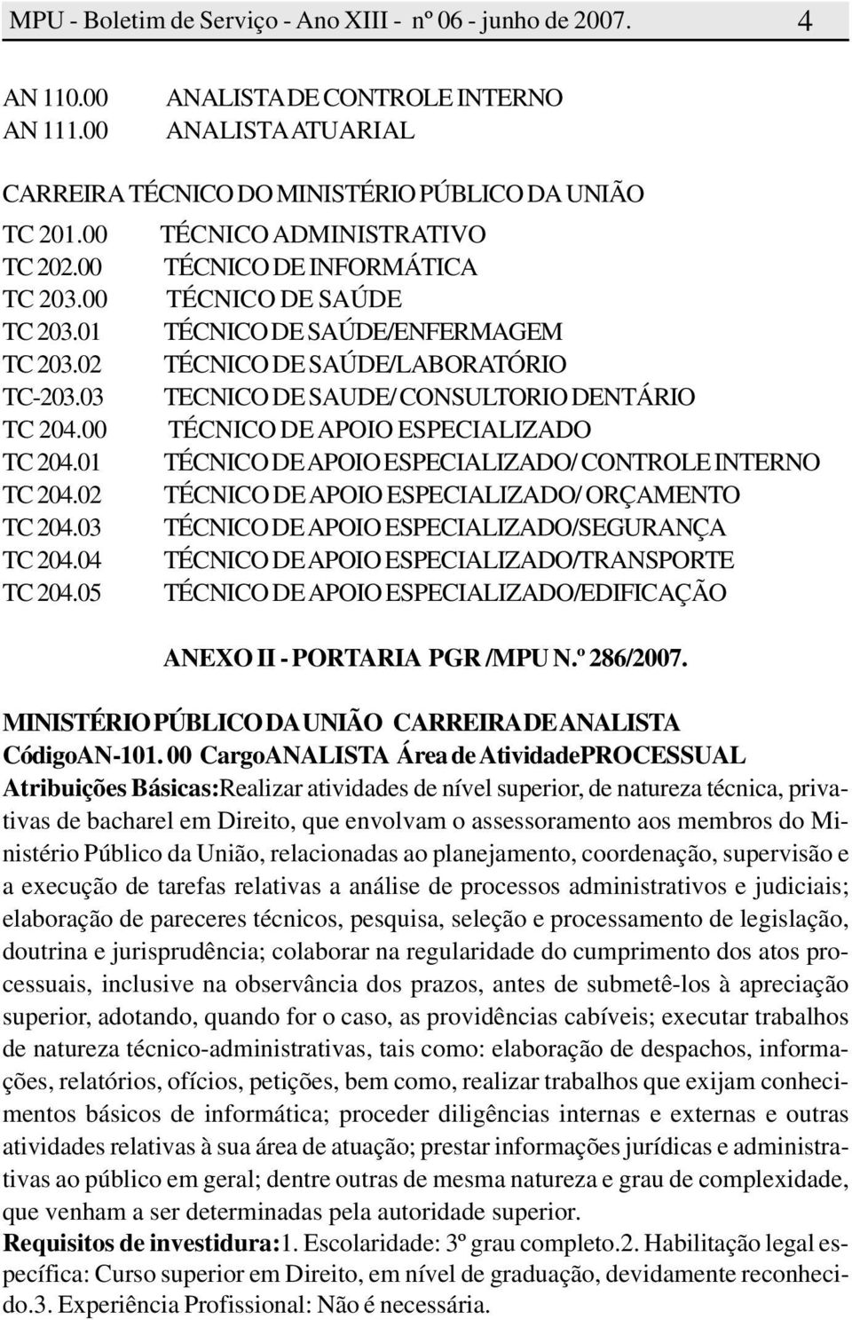 05 TÉCNICO ADMINISTRATIVO TÉCNICO DE INFORMÁTICA TÉCNICO DE SAÚDE TÉCNICO DE SAÚDE/ENFERMAGEM TÉCNICO DE SAÚDE/LABORATÓRIO TECNICO DE SAUDE/ CONSULTORIO DENTÁRIO TÉCNICO DE APOIO ESPECIALIZADO