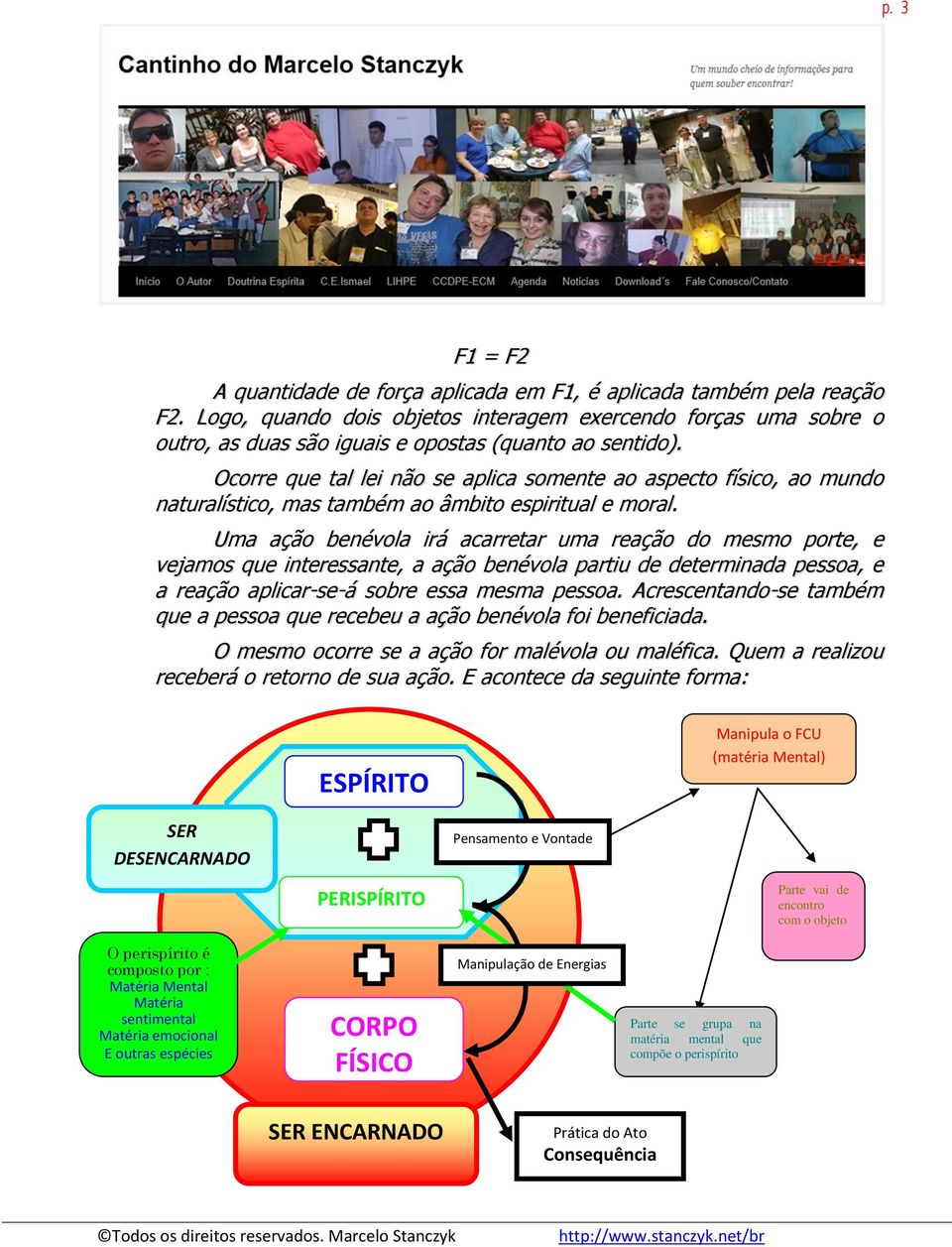 Ocorre que tal lei não se aplica somente ao aspecto físico, ao mundo naturalístico, mas também ao âmbito espiritual e moral.