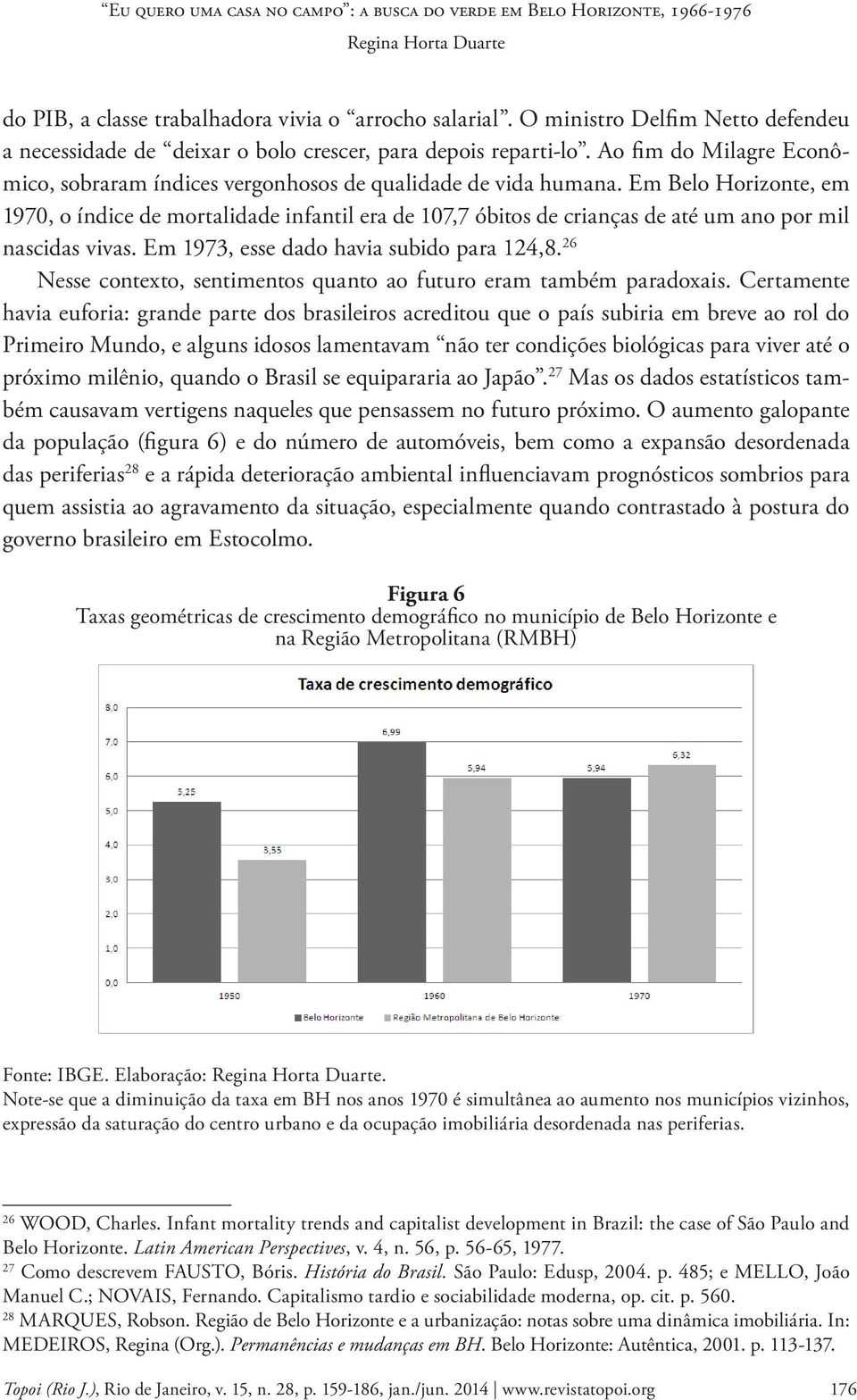 Em Belo Horizonte, em 1970, o índice de mortalidade infantil era de 107,7 óbitos de crianças de até um ano por mil nascidas vivas. Em 1973, esse dado havia subido para 124,8.