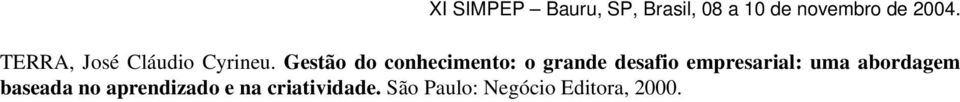 empresarial: uma abordagem baseada no