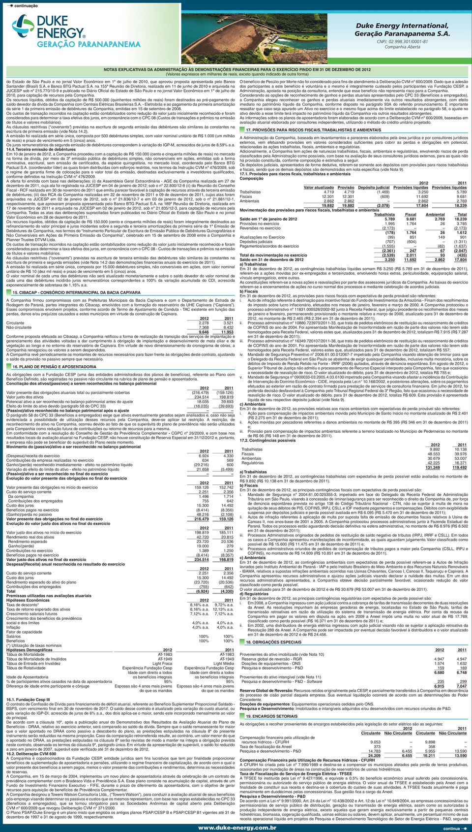 770/10-9 publicada no Diário Oficial do Estado d São Paulo no jornal Valor Econômico m 1º d julho d 2010, para captação d rcursos pla Companhia. Os rcursos líquidos, obtidos da captação d R$ 500.