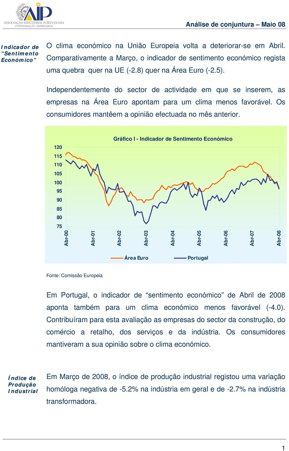 Os consumidores mantêem a opinião efectuada no mês anterior.